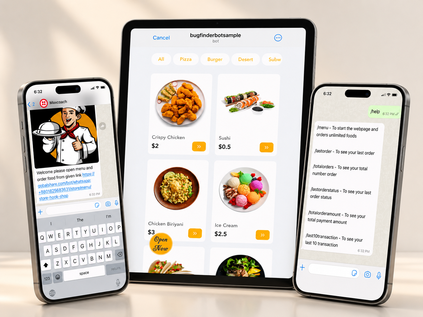 Foody Friend Web App Food Ordering Bot Platform
