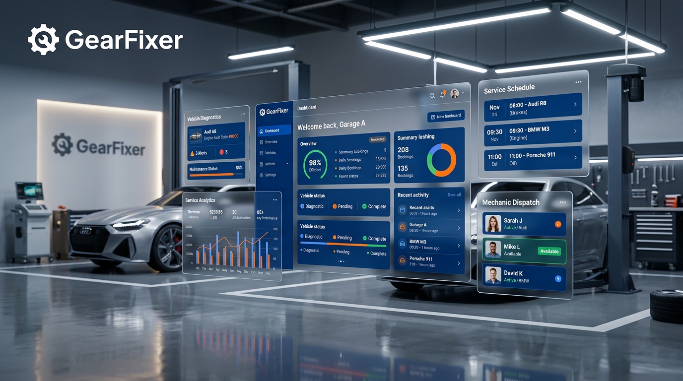 GearFixer Automotive Repair & Vehicle Maintenance Platform Showcase