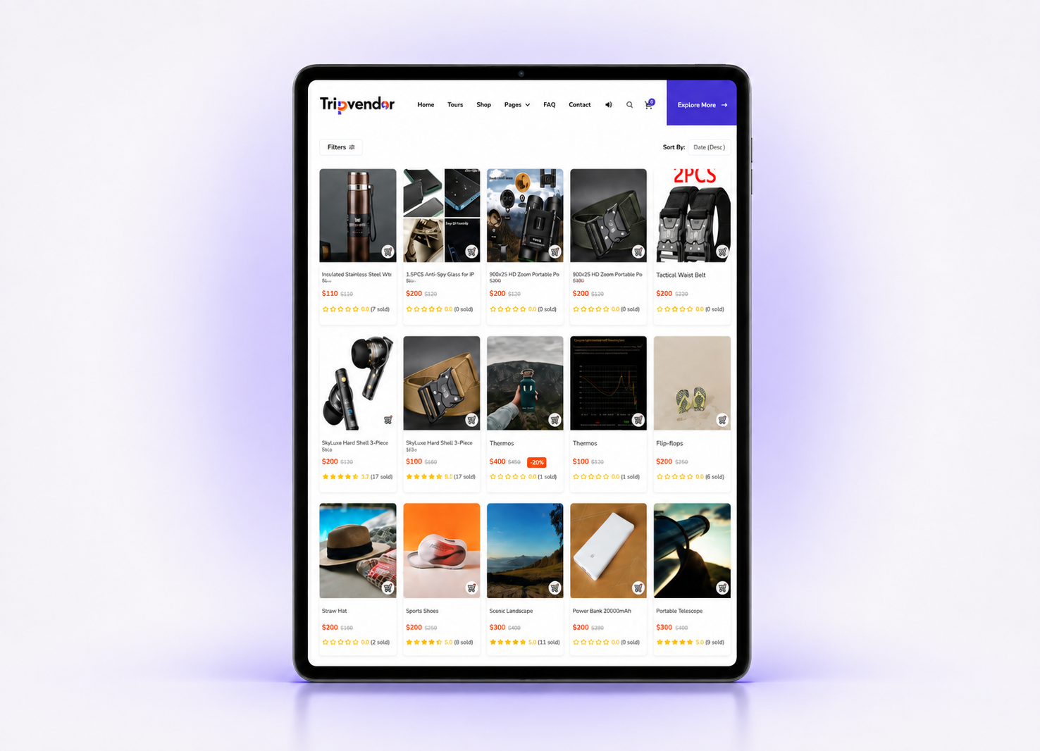 TripVendor E-Commerce Store