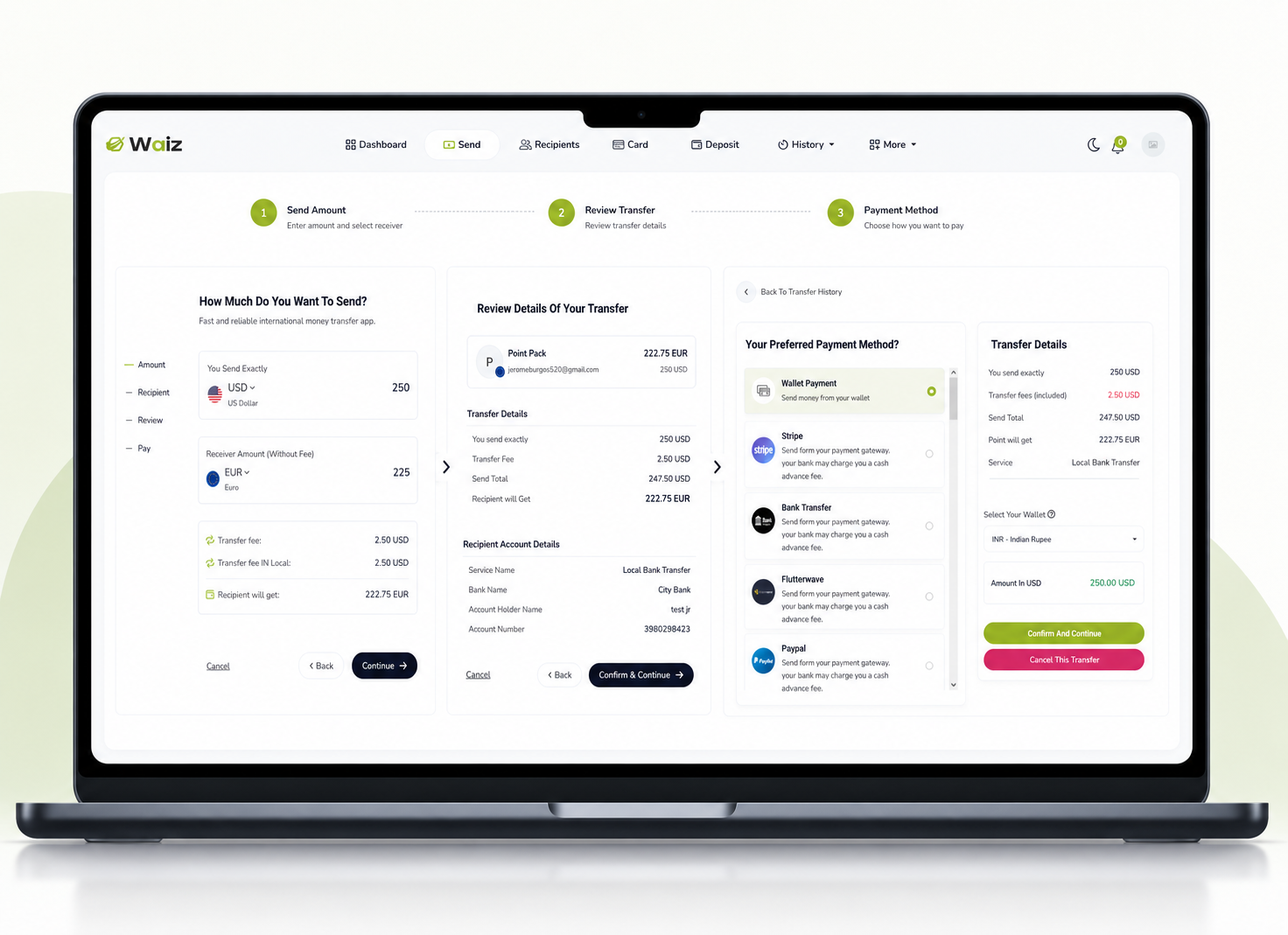 Waiz Digital Wallet & Remittance Platform